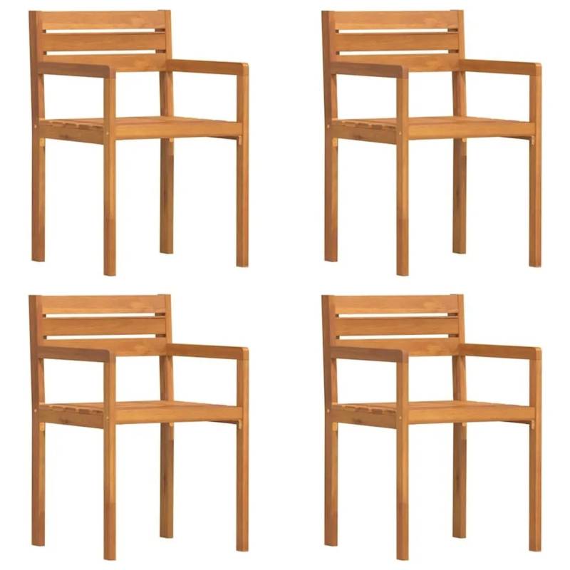 vidaXL Gartenstühle 4 Stk 50x53x80 cm Massivholz Akazie 4108139 vidaXL Gartenstühle 4 Stk 50x53x80 cm Massivholz Akazie 4108139 von VIDAXL