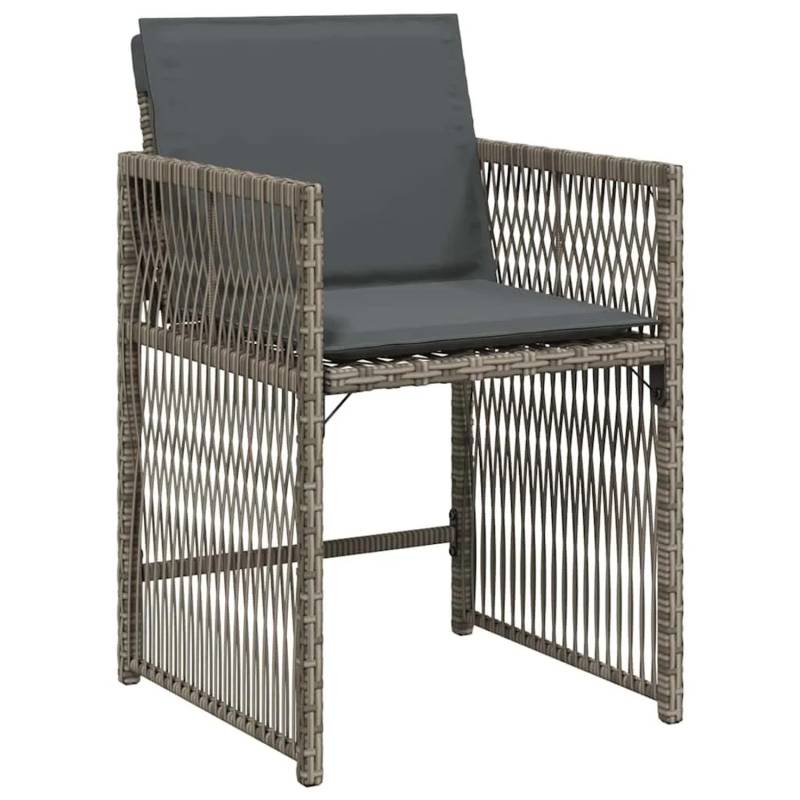 vidaXL Gartenstühle mit Kissen 4 Stk Grau Poly Rattan 365036 vidaXL Gartenstühle mit Kissen 4 Stk Grau Poly Rattan 365036 von VIDAXL