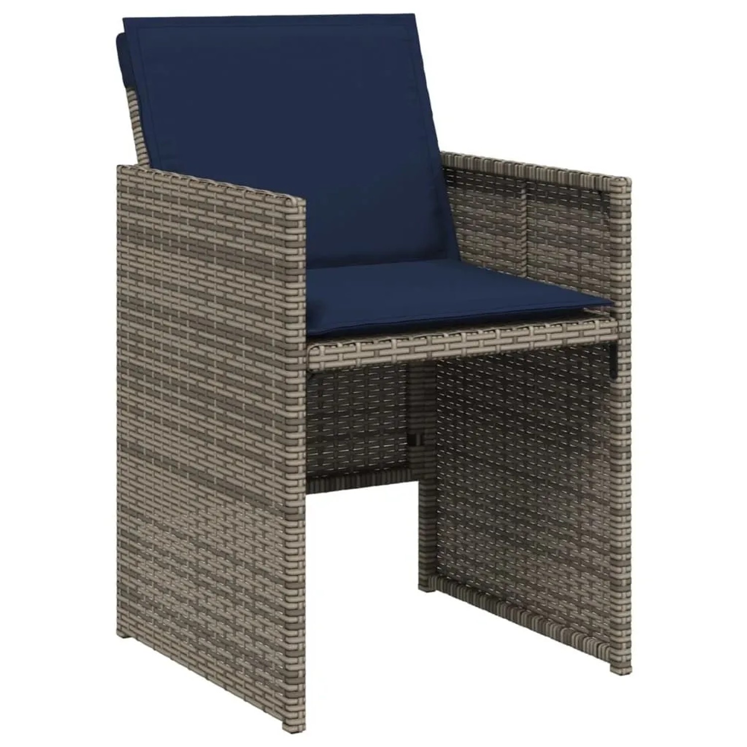 vidaXL Gartenstühle mit Kissen 4 Stk Grau Poly Rattan 4007442 vidaXL Gartenstühle mit Kissen 4 Stk Grau Poly Rattan 4007442 von VIDAXL