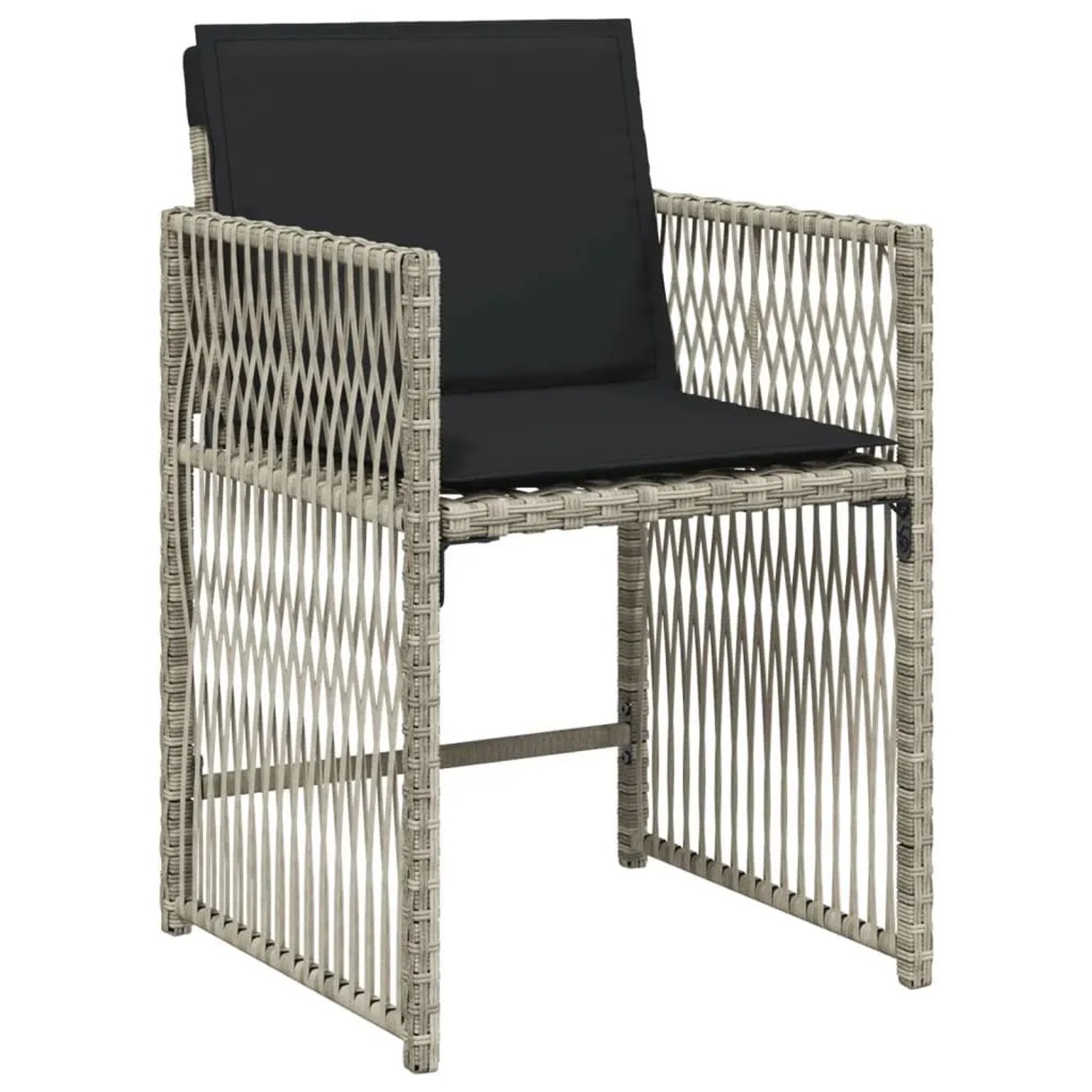 vidaXL Gartenstühle mit Kissen 4 Stk Hellgrau Poly Rattan 365039 vidaXL Gartenstühle mit Kissen 4 Stk Hellgrau Poly Rattan 365039 von VIDAXL