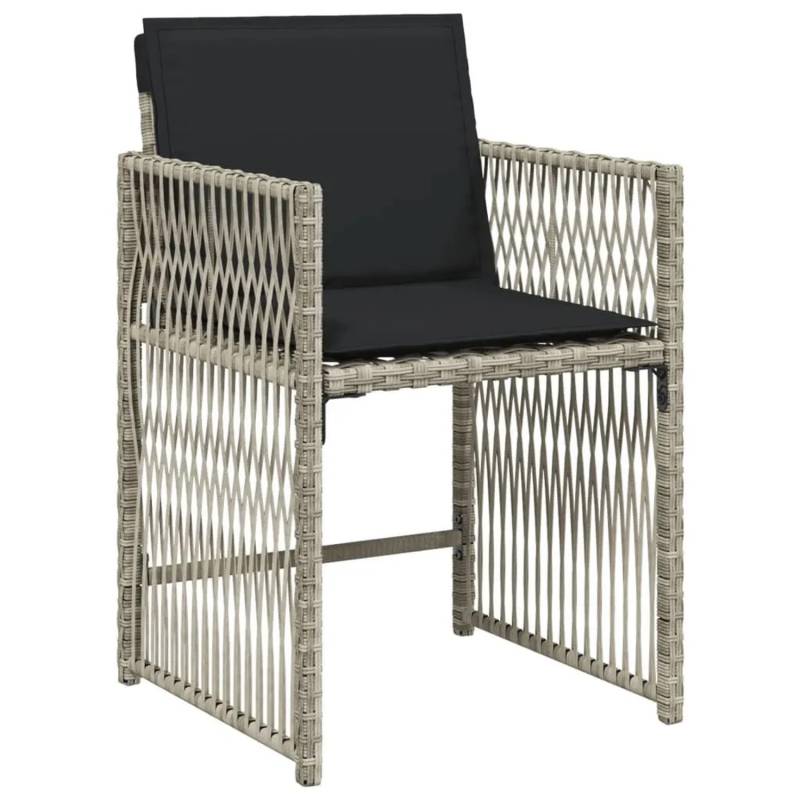 vidaXL Gartenstühle mit Kissen 4 Stk Hellgrau Poly Rattan 365039 vidaXL Gartenstühle mit Kissen 4 Stk Hellgrau Poly Rattan 365039 von VIDAXL