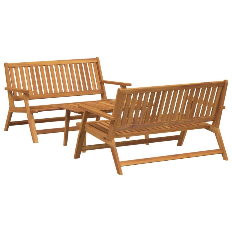 vidaXL Gartenstühle mit Tisch 3-Teilig aus Massivem Akazienholz 3214448 von VIDAXL