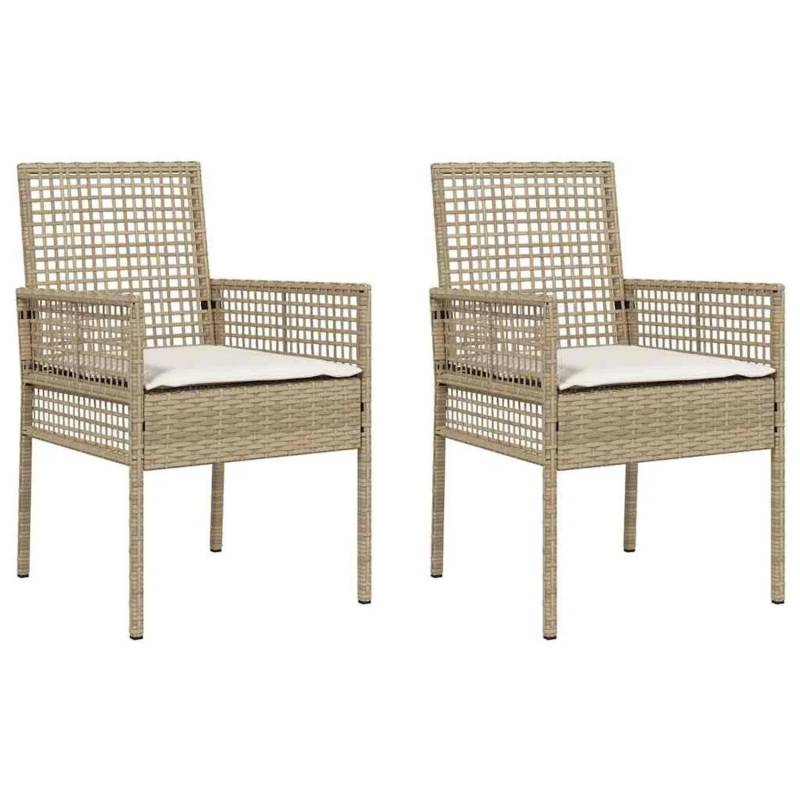 vidaXL Gartenstuhl 2 Stk Beige 53 x 60 x 85 cm Poly-Rattan 42003449 vidaXL Gartenstuhl 2 Stk Beige 53 x 60 x 85 cm Poly-Rattan 42003449 von VIDAXL