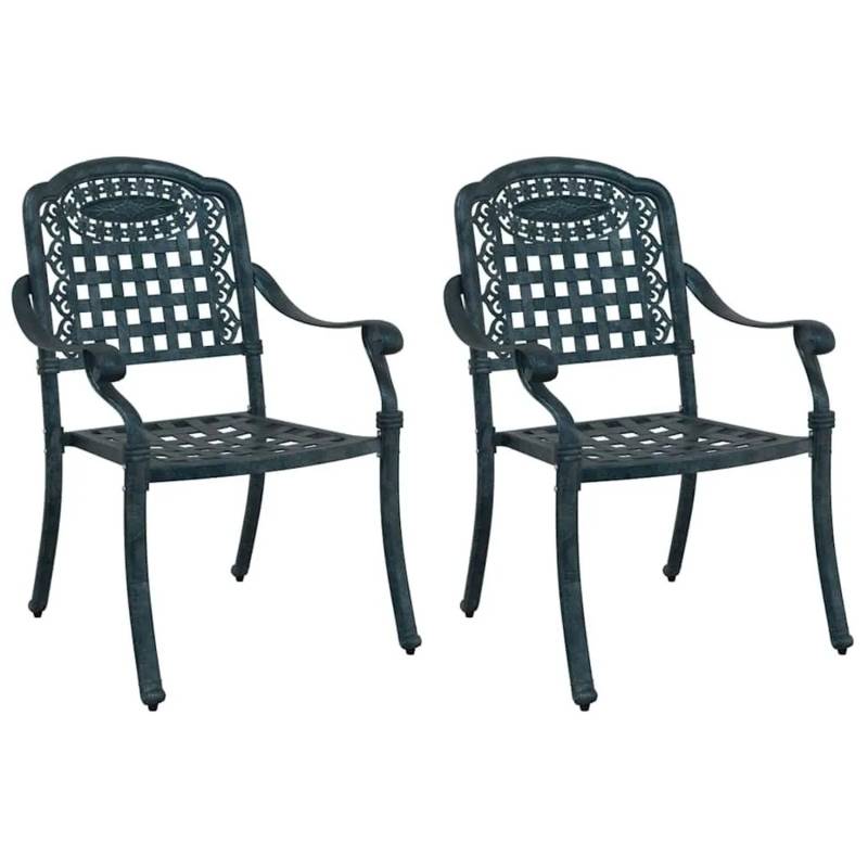 vidaXL Gartenstuhl 2 Stk Grün 55 x 56,5 x 91cm Aluminium 42002373 vidaXL Gartenstuhl 2 Stk Grün 55 x 56,5 x 91cm Aluminium 42002373 von VIDAXL