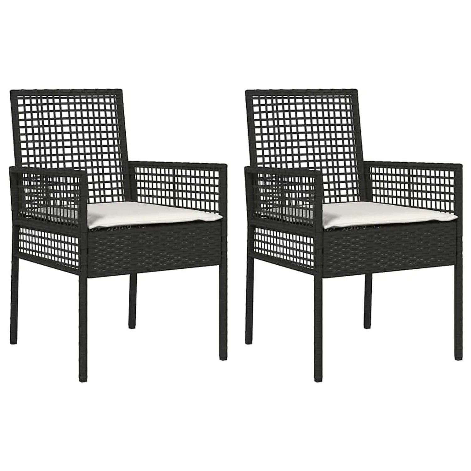 vidaXL Gartenstuhl 2 Stk Schwarz 53 x 60 x 85 cm Poly-Rattan 42003445 vidaXL Gartenstuhl 2 Stk Schwarz 53 x 60 x 85 cm Poly-Rattan 42003445 von VIDAXL