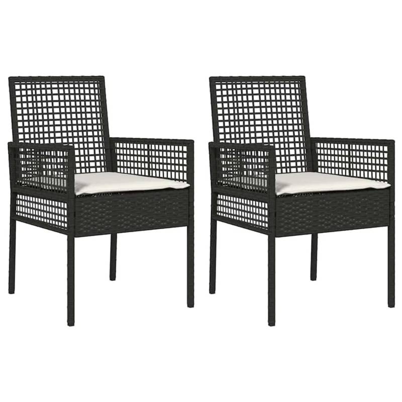vidaXL Gartenstuhl 2 Stk Schwarz 53 x 60 x 85 cm Poly-Rattan 42003445 vidaXL Gartenstuhl 2 Stk Schwarz 53 x 60 x 85 cm Poly-Rattan 42003445 von VIDAXL