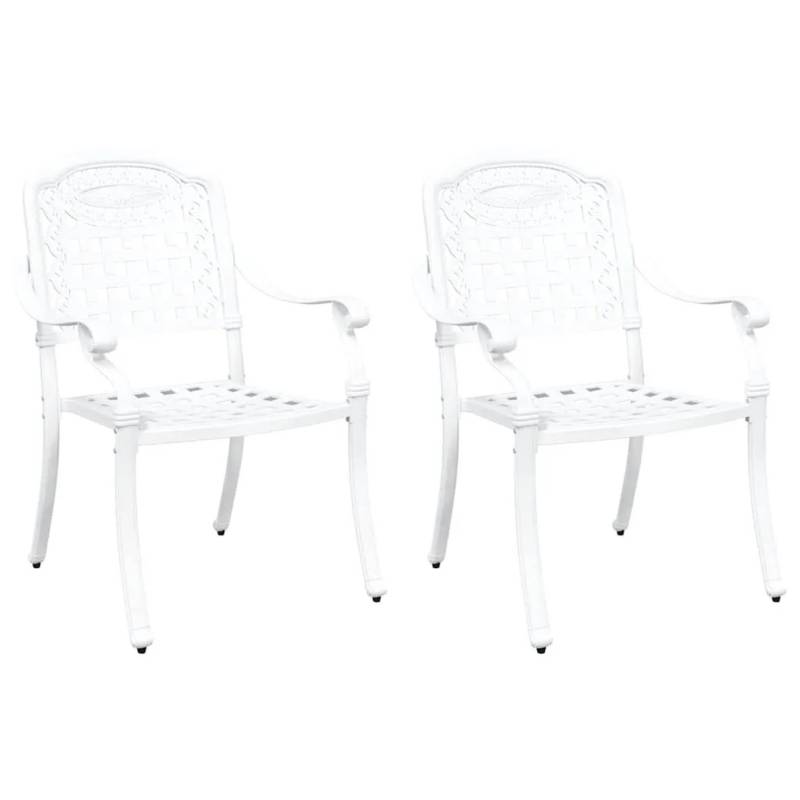 vidaXL Gartenstuhl 2 Stk Weiß 55 x 56,5 x 91cm Aluminium 42002372 vidaXL Gartenstuhl 2 Stk Weiß 55 x 56,5 x 91cm Aluminium 42002372 von VIDAXL