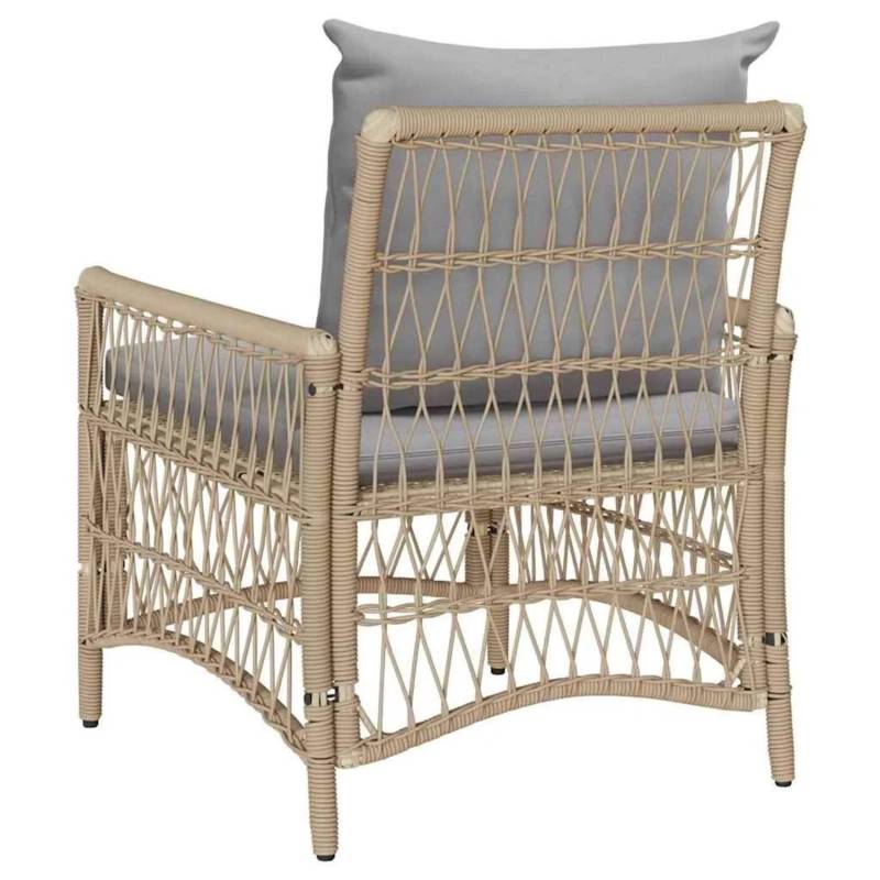 vidaXL Gartenstuhl Beige 60 x 70 x 78 cm Poly-Rattan 42006220 von VIDAXL
