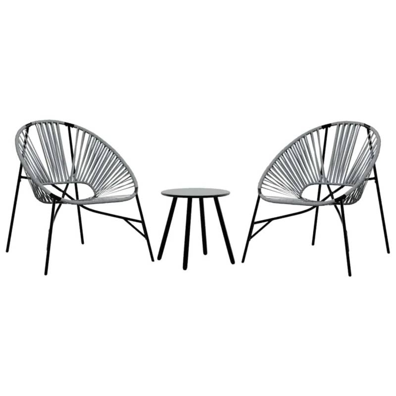 vidaXL Gartenstuhl-Set 3-Tlg Schwarz und Hellgrau Poly Rattan 4009294 vidaXL Gartenstuhl-Set 3-Tlg Schwarz und Hellgrau Poly Rattan 4009294 von VIDAXL