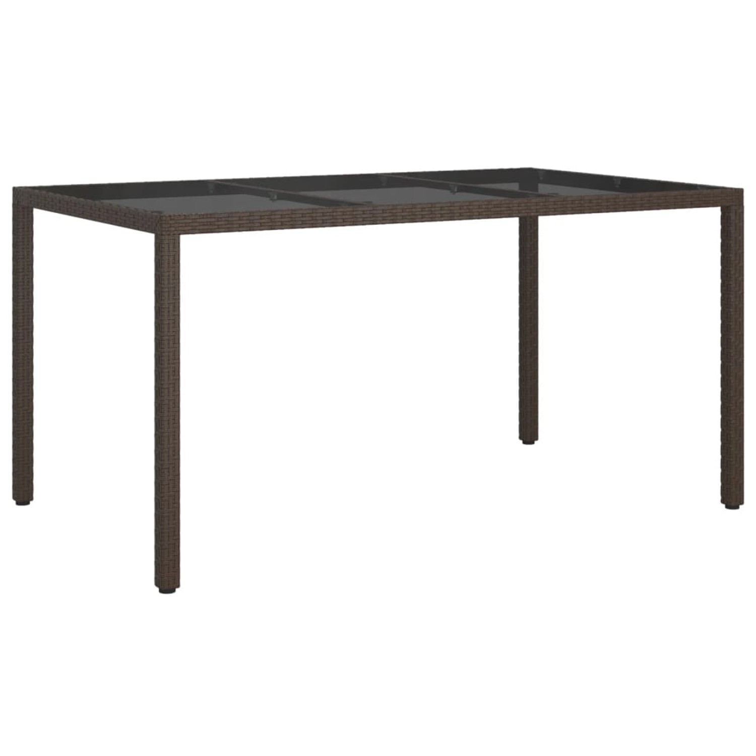 vidaXL Gartentisch 150x90x75 cm Gehärtetes Glas Poly Rattan Braun 316704 vidaXL Gartentisch 150x90x75 cm Gehärtetes Glas Poly Rattan Braun 316704 von VIDAXL