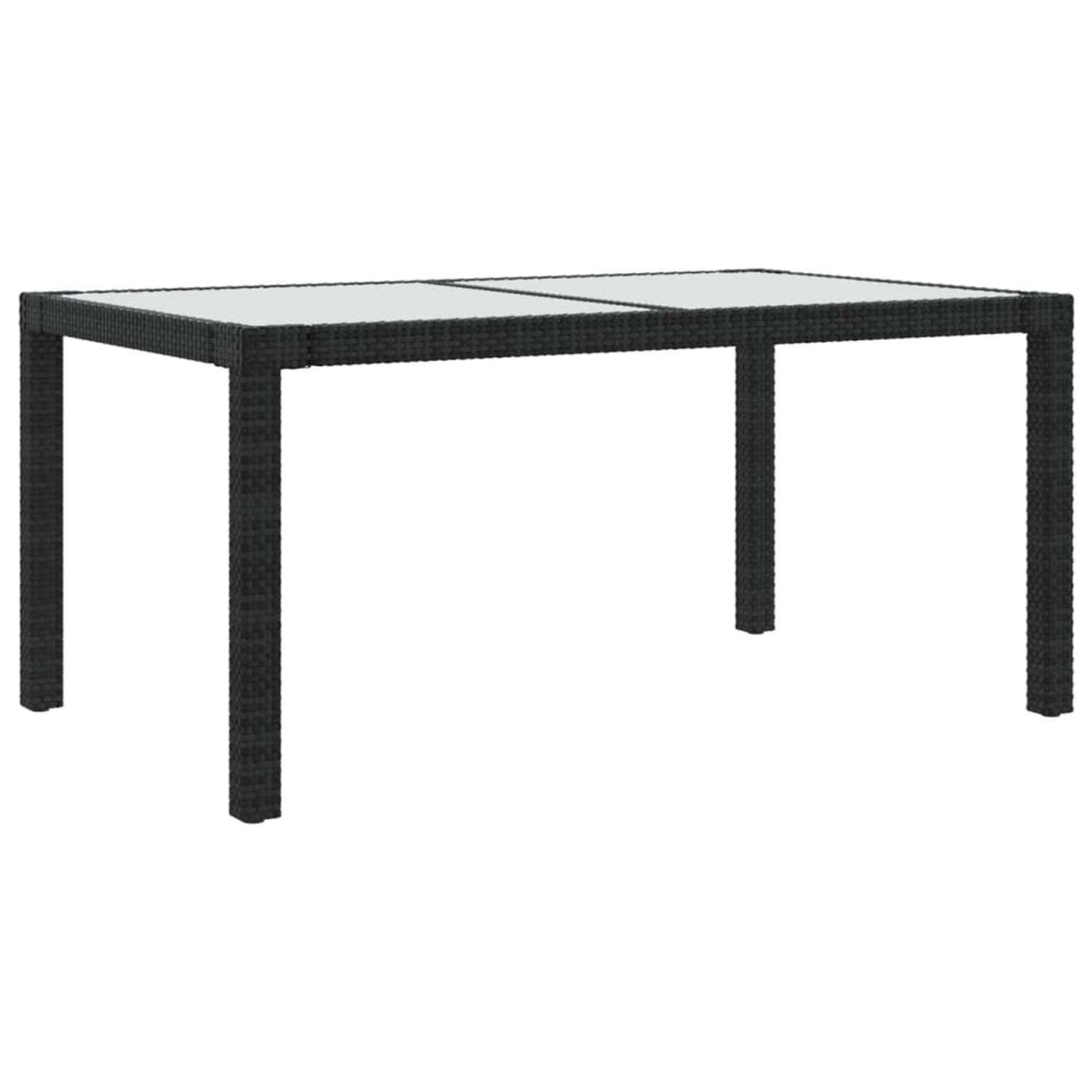 vidaXL Gartentisch 150x90x75 cm Gehärtetes Glas Poly Rattan Schwarz 316705 vidaXL Gartentisch 150x90x75 cm Gehärtetes Glas Poly Rattan Schwarz 316705 von VIDAXL