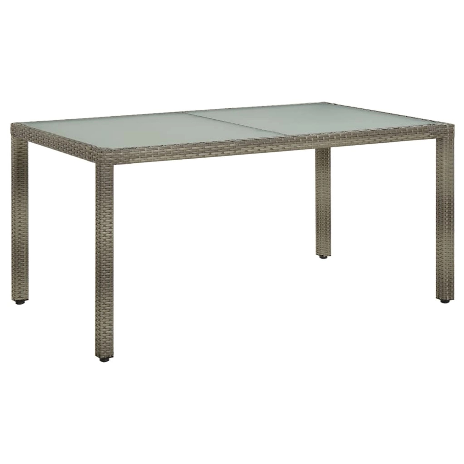 vidaXL Gartentisch 150x90x75 cm Hartglas und Poly Rattan Grau 316707 vidaXL Gartentisch 150x90x75 cm Hartglas und Poly Rattan Grau 316707 von VIDAXL