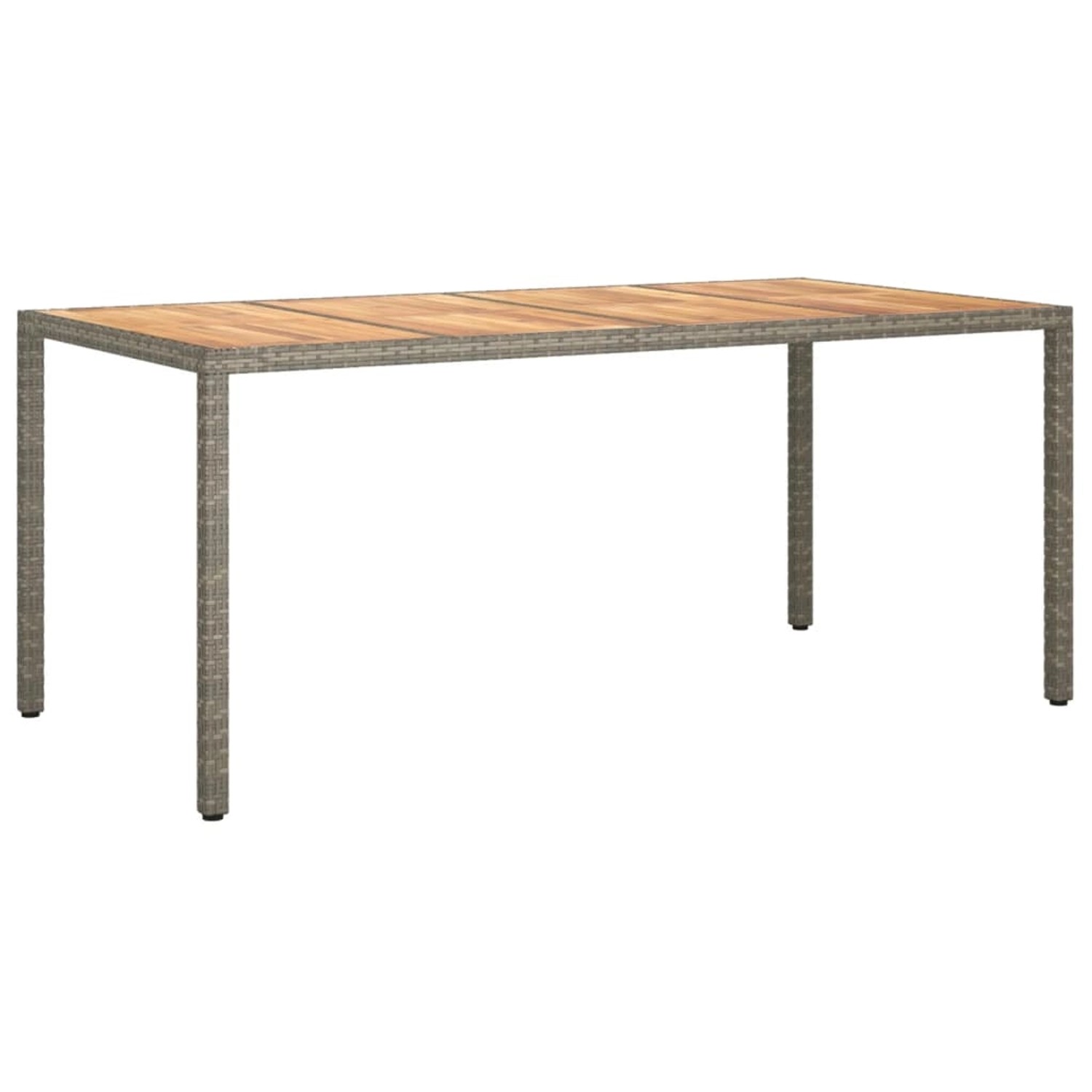 vidaXL Gartentisch 190x90x75 cm Poly Rattan und Akazienholz Grau 316723 vidaXL Gartentisch 190x90x75 cm Poly Rattan und Akazienholz Grau 316723 von VIDAXL