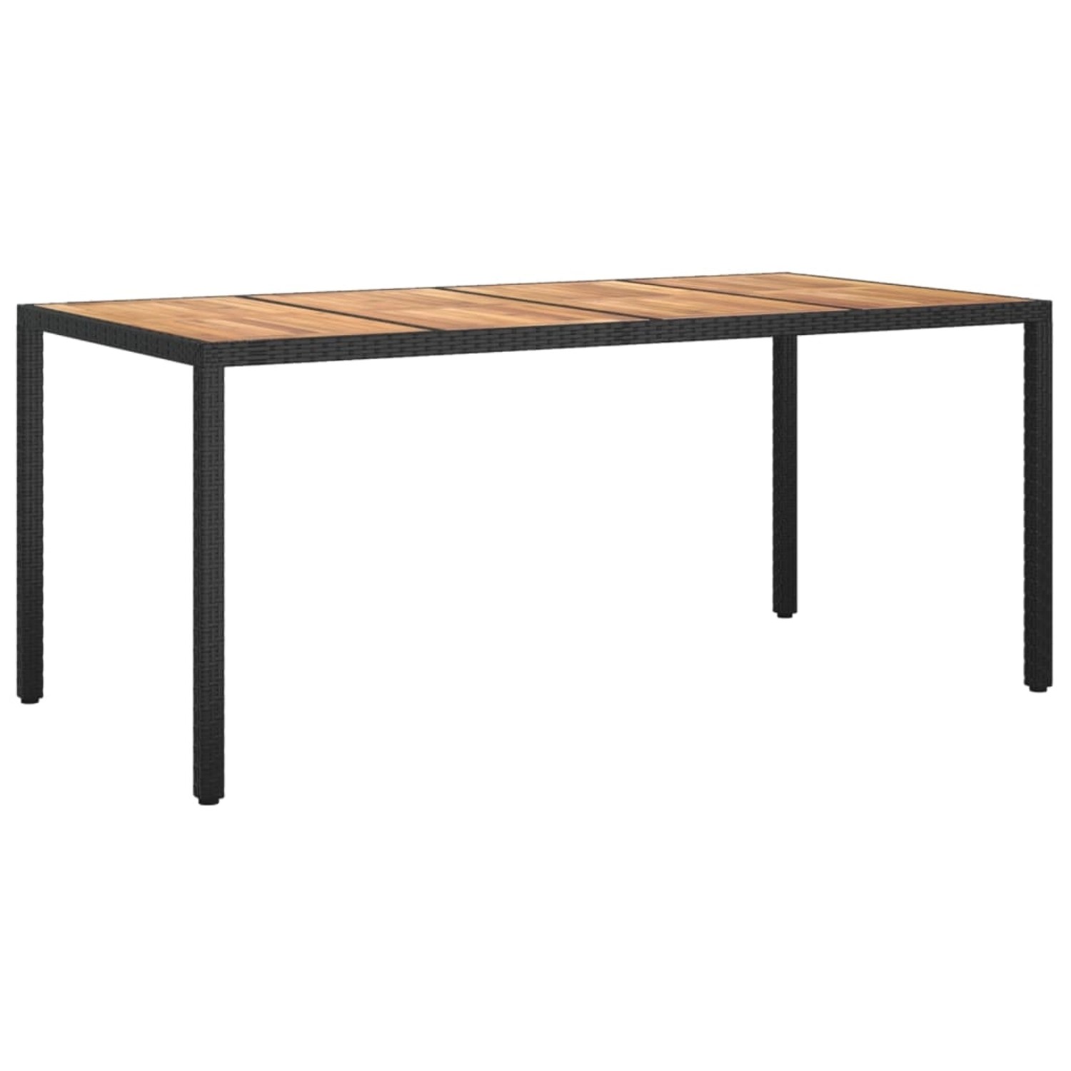 vidaXL Gartentisch 190x90x75 cm Poly Rattan und Akazienholz Schwarz 316722 vidaXL Gartentisch 190x90x75 cm Poly Rattan und Akazienholz Schwarz 316722 von VIDAXL