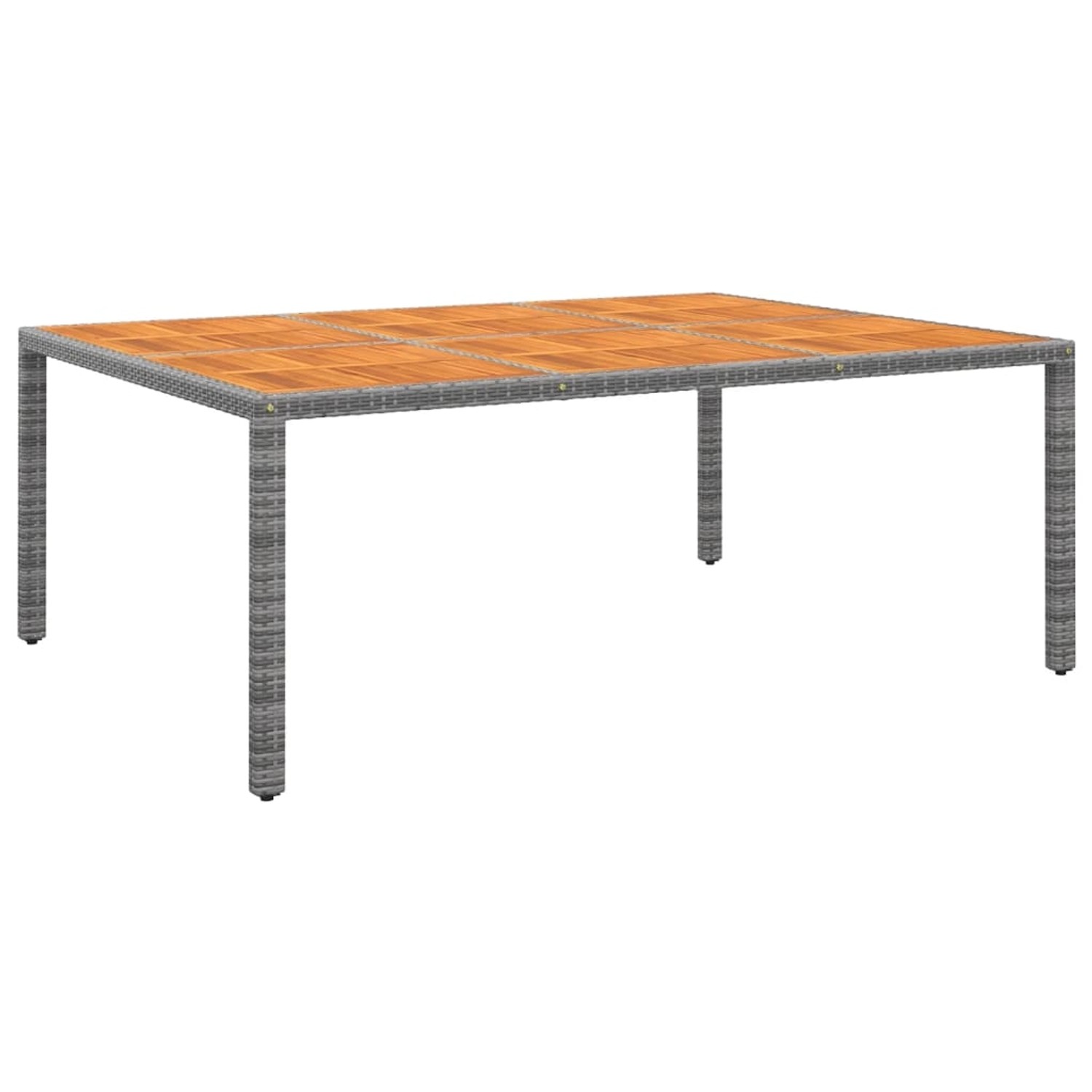 vidaXL Gartentisch 200x150x75 cm Akazienholz und Poly Rattan Grau 310591 vidaXL Gartentisch 200x150x75 cm Akazienholz und Poly Rattan Grau 310591 von VIDAXL