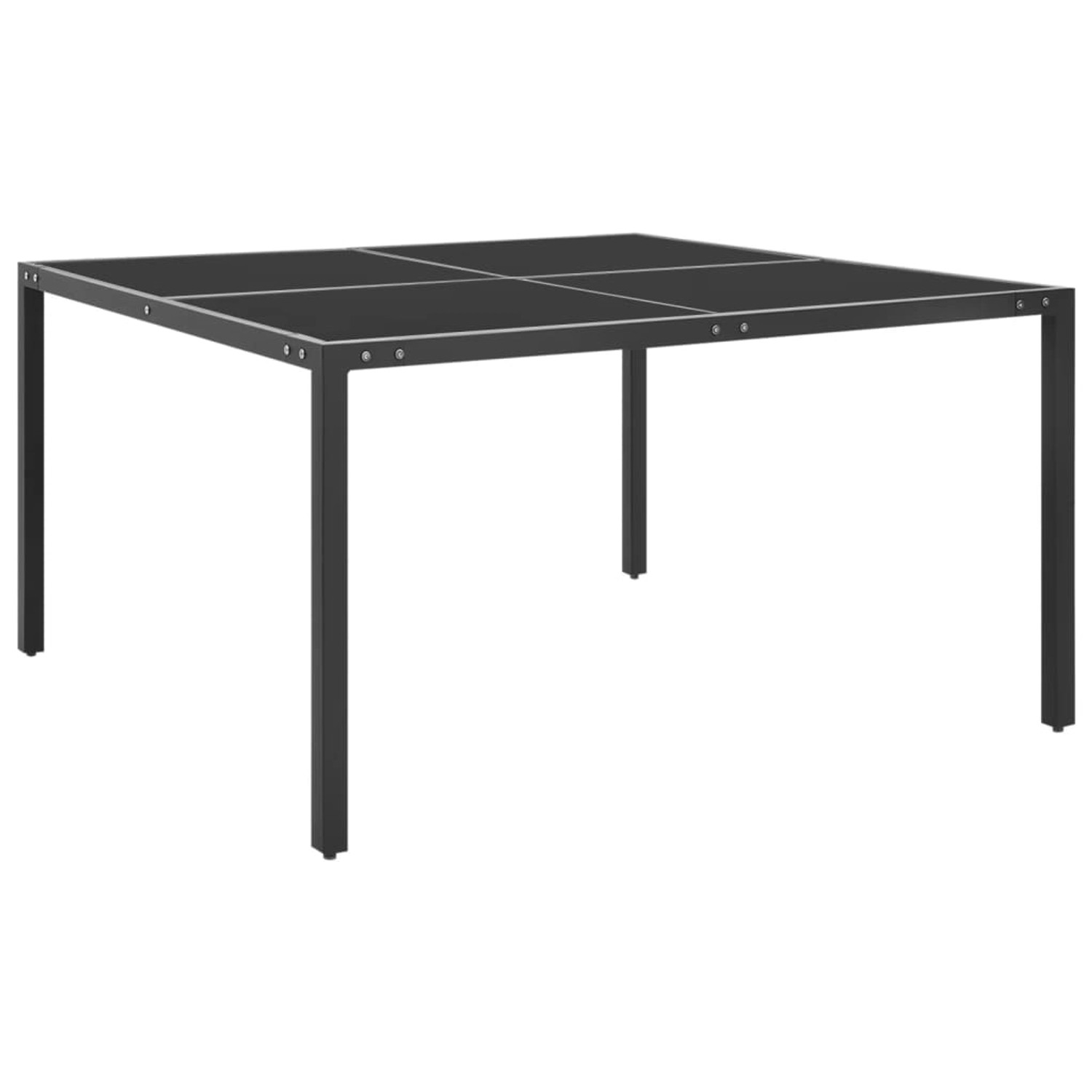 vidaXL Gartentisch Anthrazit 130x130x72 cm Stahl und Glas 313093 vidaXL Gartentisch Anthrazit 130x130x72 cm Stahl und Glas 313093 von VIDAXL