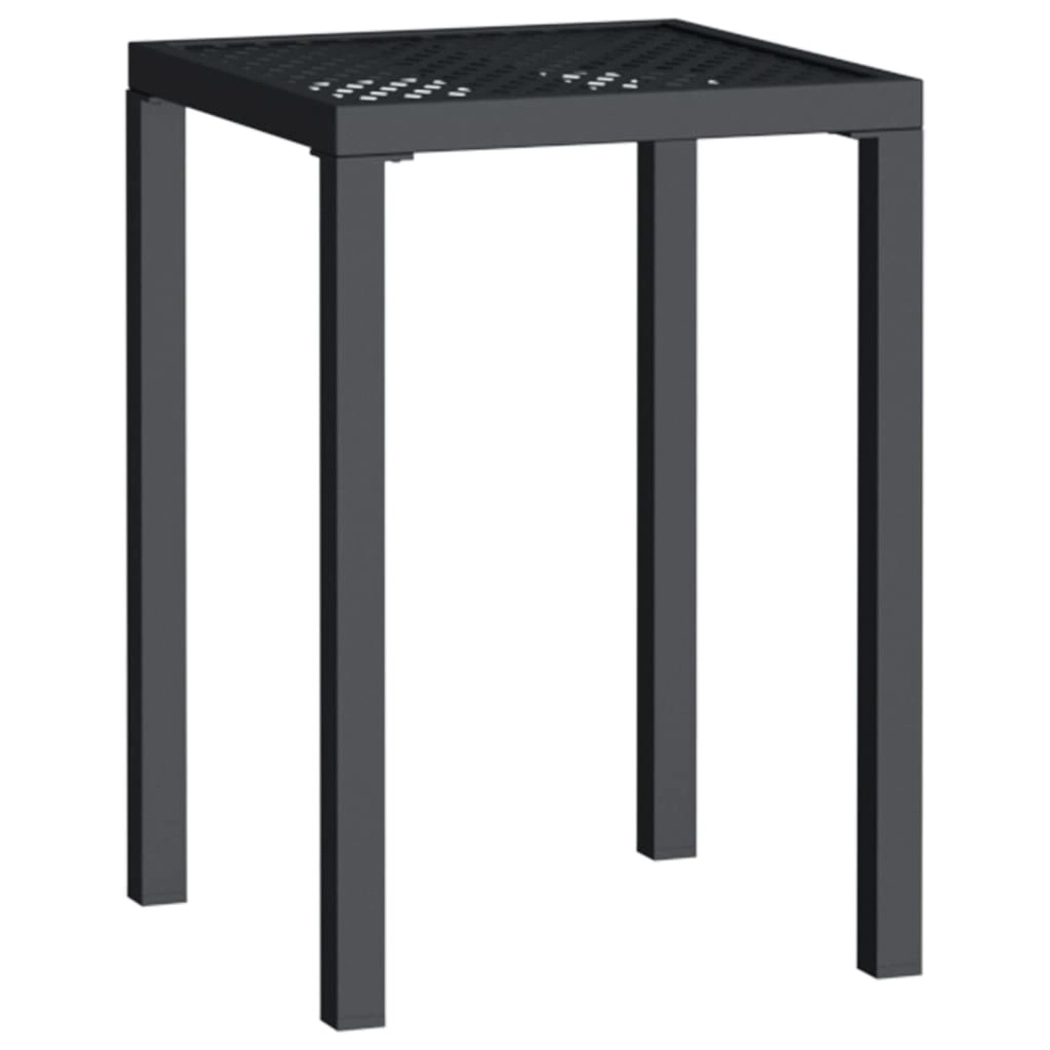 vidaXL Gartentisch Anthrazit 50x50x72 cm Stahl 362742 von VIDAXL