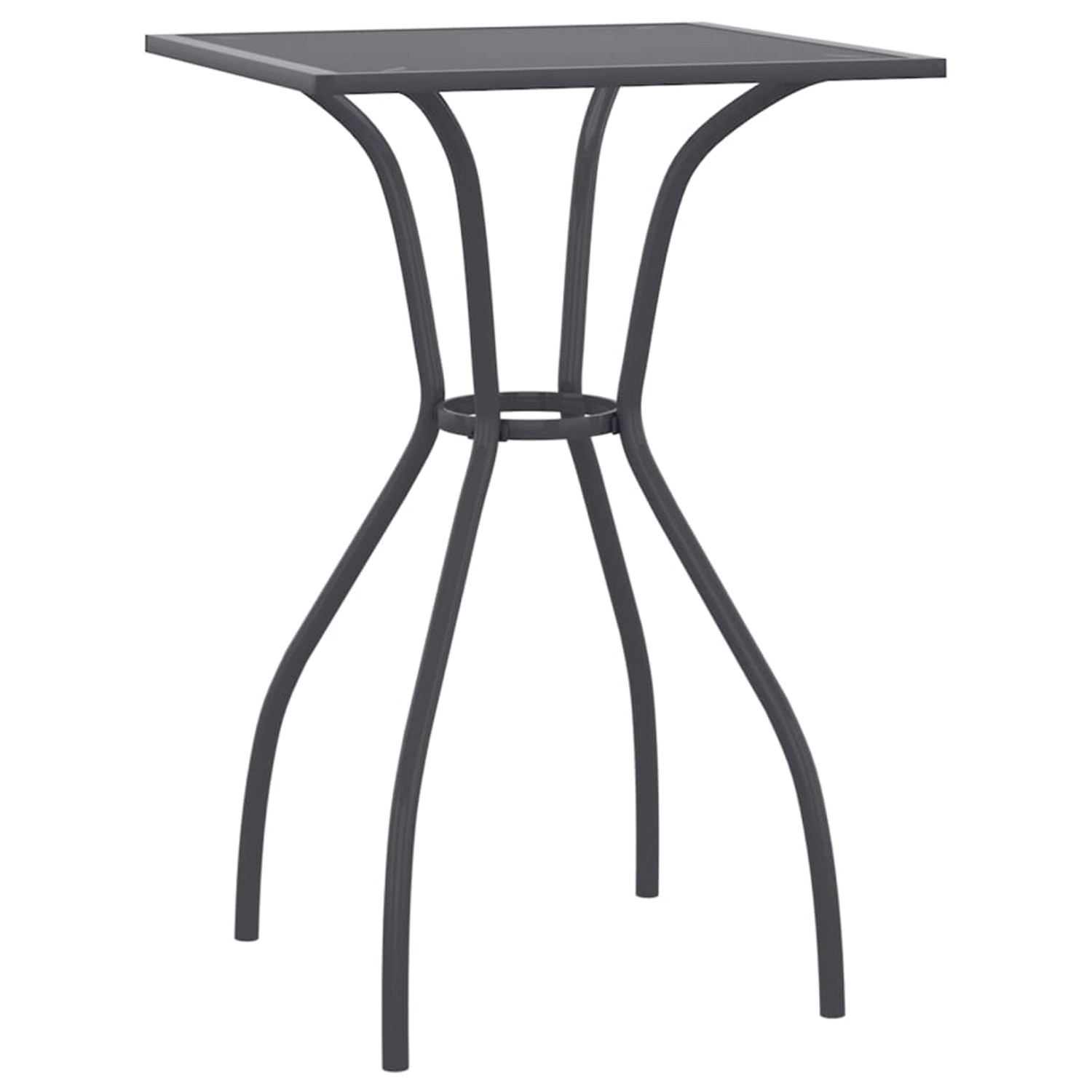 vidaXL Gartentisch Anthrazit 50x50x72 cm Stahlgitter 362730 von VIDAXL