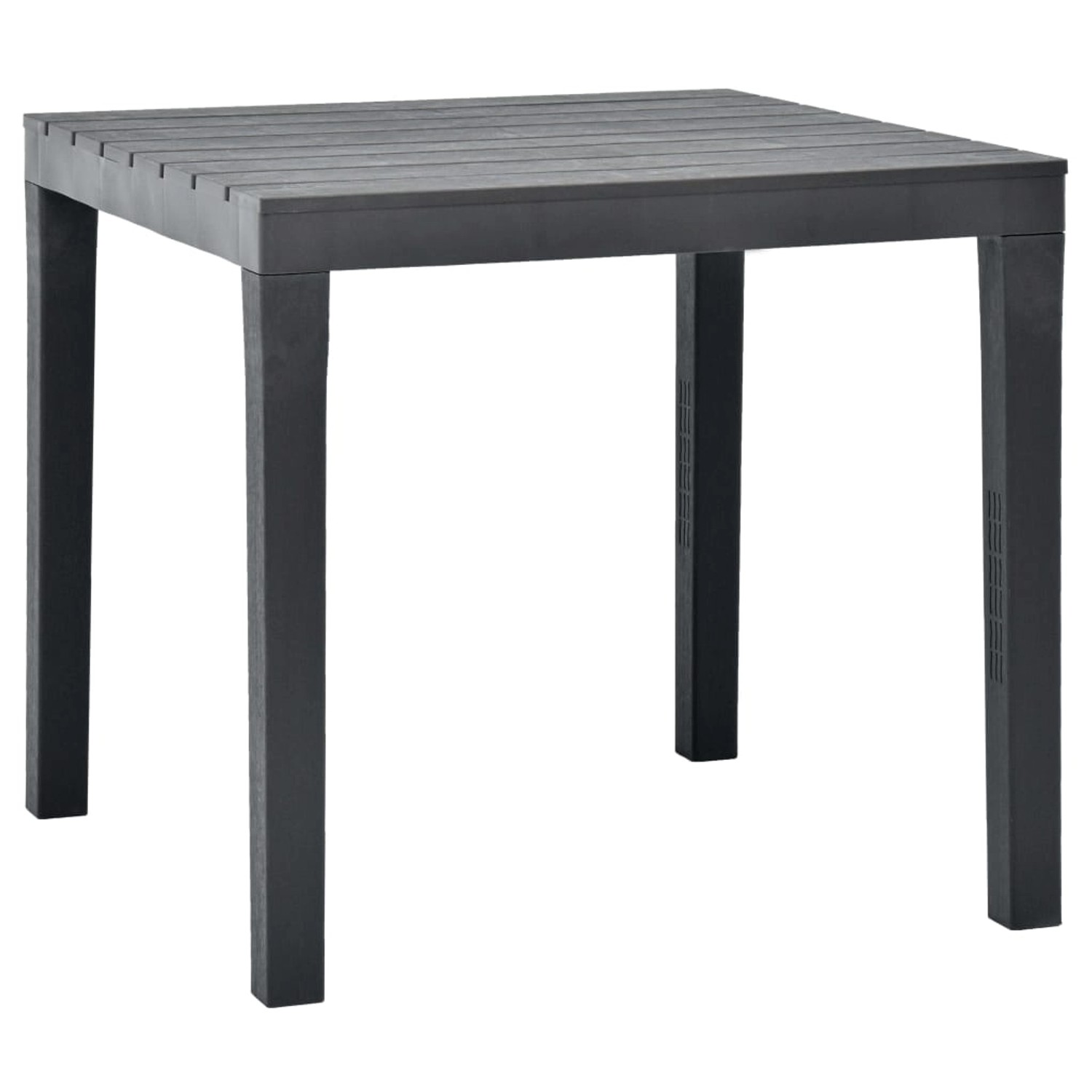 vidaXL Gartentisch Anthrazit 78x78x72 cm Kunststoff 48784 von VIDAXL
