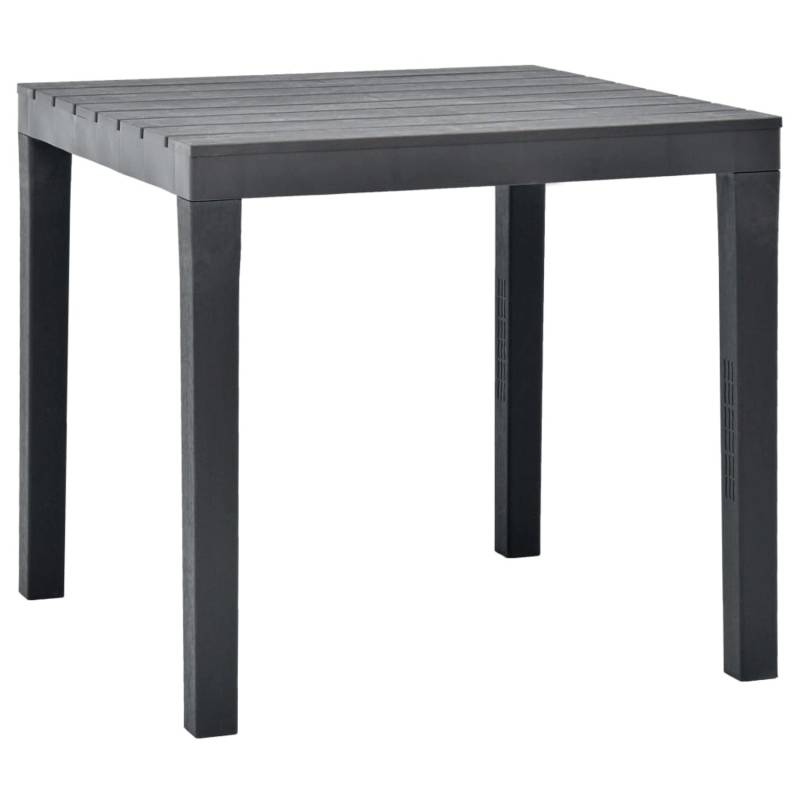 vidaXL Gartentisch Anthrazit 78x78x72 cm Kunststoff 48784 von VIDAXL