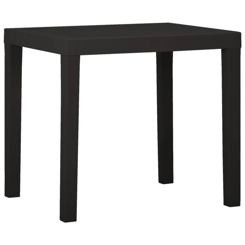 vidaXL Gartentisch Anthrazit 79x65x72 cm Kunststoff 315845 von VIDAXL