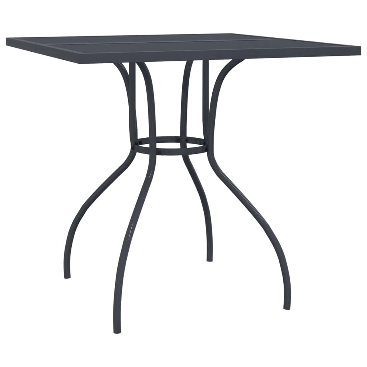 vidaXL Gartentisch Anthrazit 80x80x72,5 cm Stahlgeflecht 362731 von VIDAXL