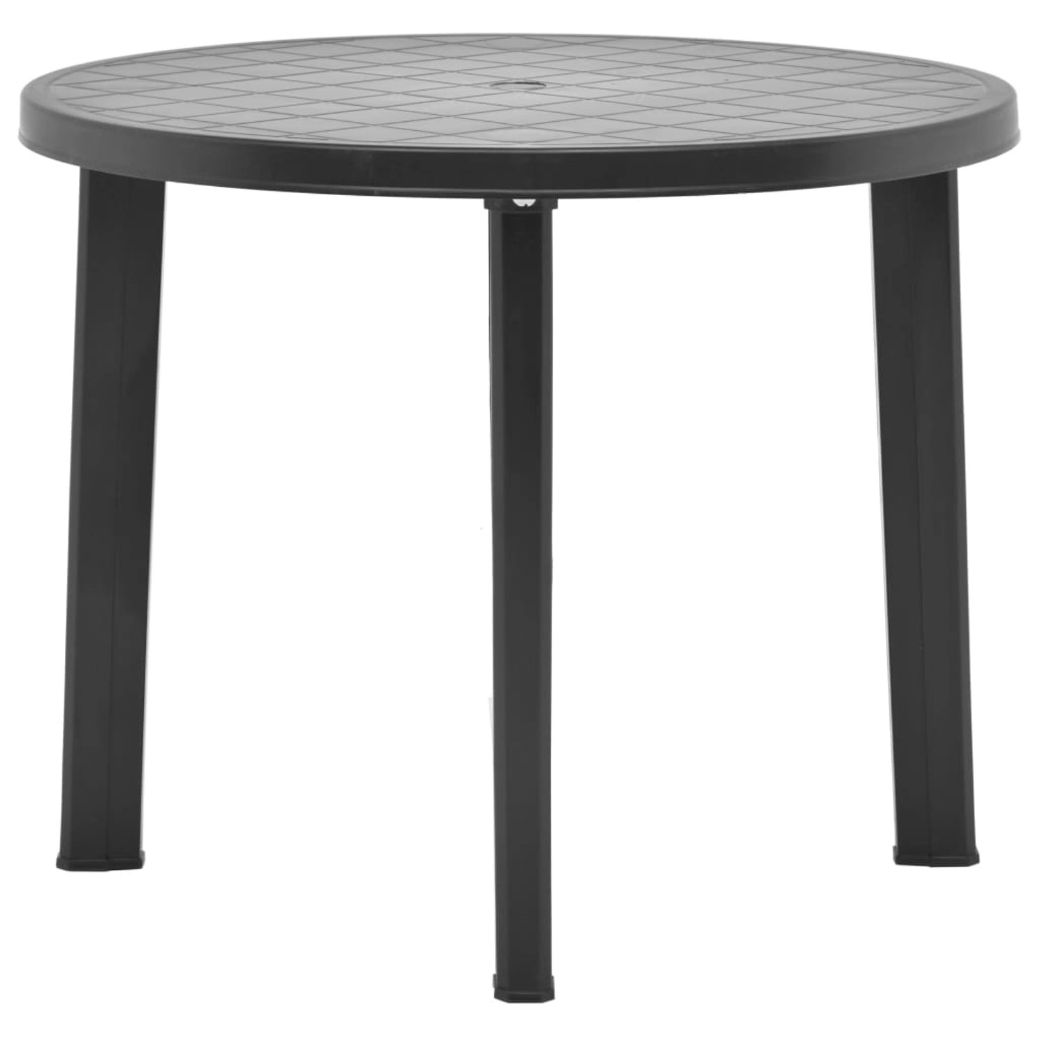 vidaXL Gartentisch Anthrazit 89 cm Kunststoff 48807 von VIDAXL