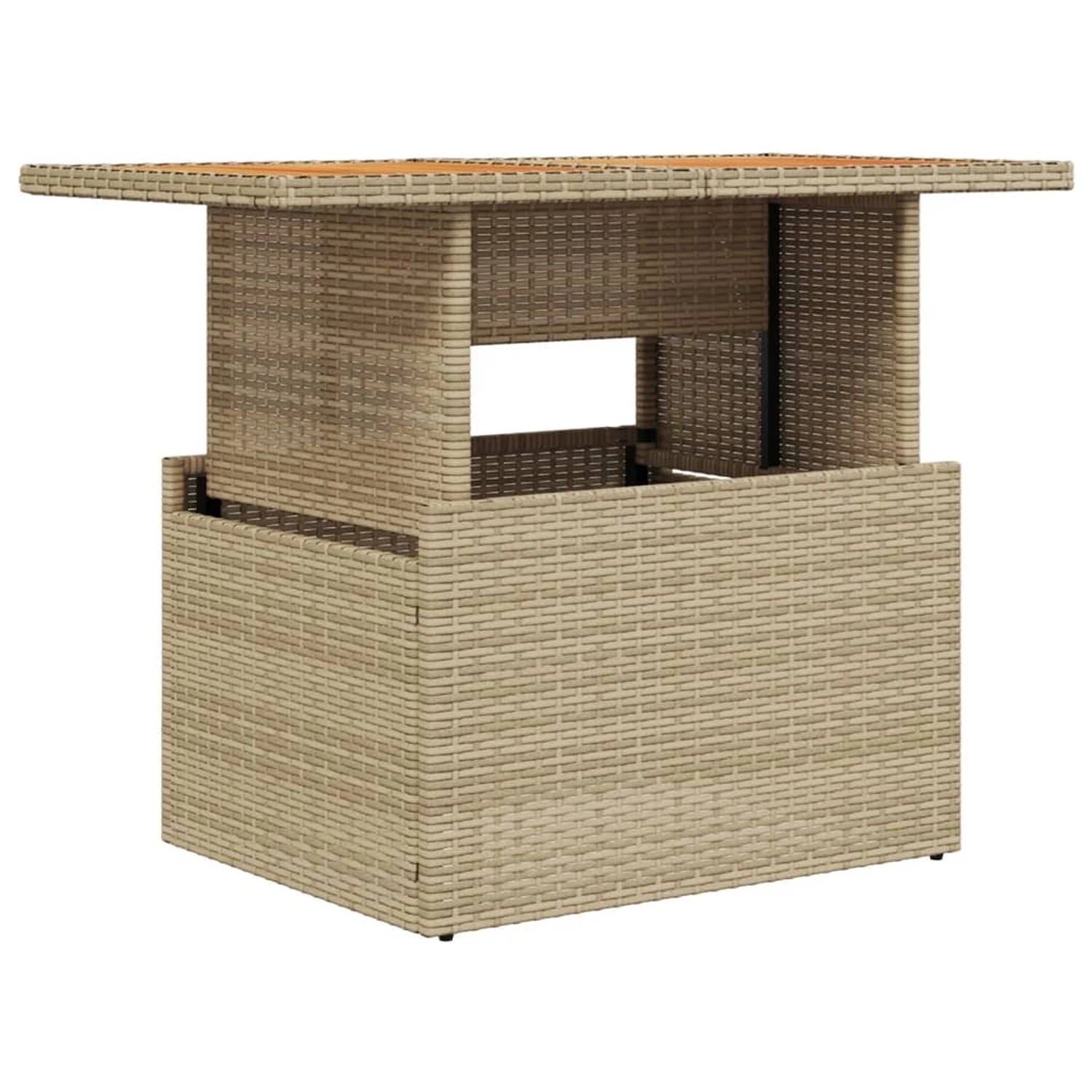 vidaXL Gartentisch Beige 100x55x73 cm Poly Rattan und Akazienholz 366065 vidaXL Gartentisch Beige 100x55x73 cm Poly Rattan und Akazienholz 366065 von VIDAXL