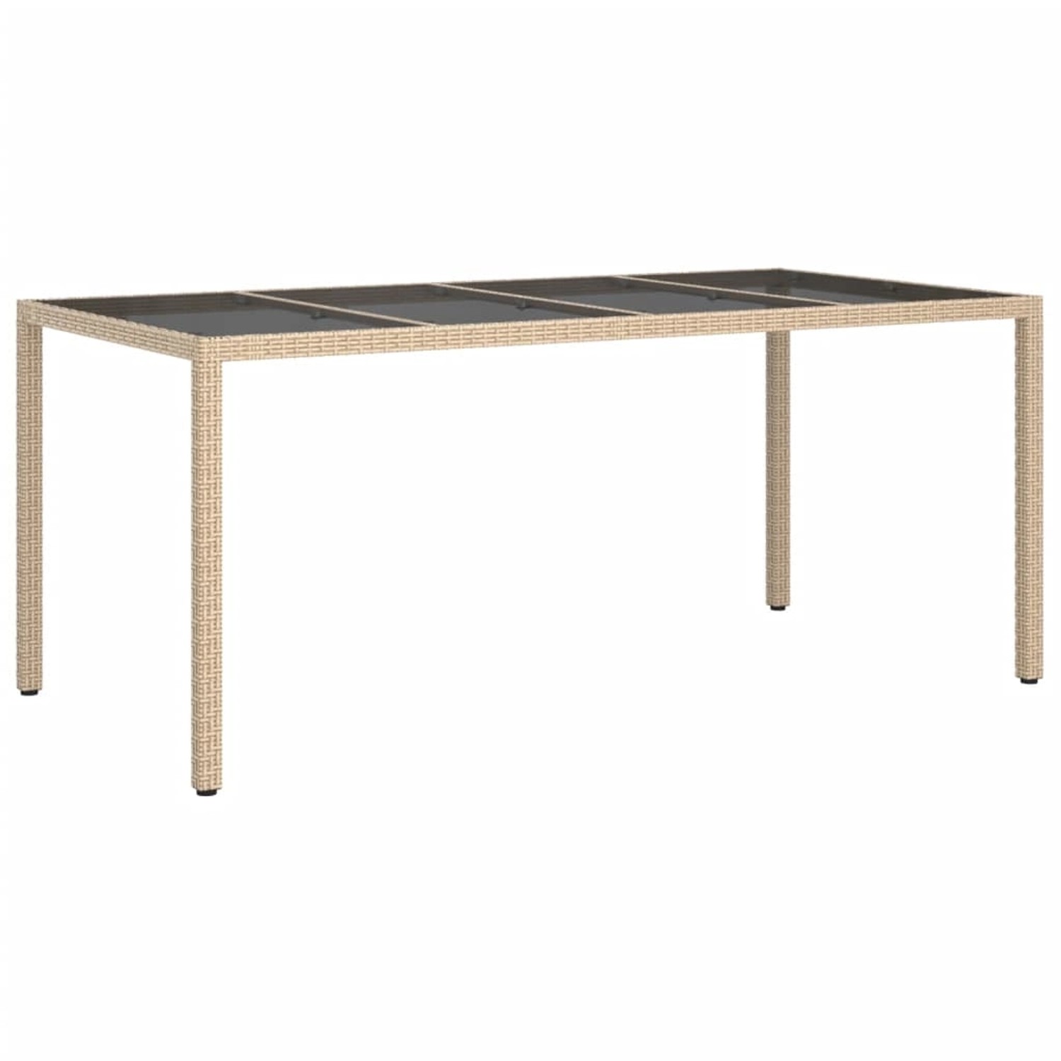 vidaXL Gartentisch Beige 190x90x75 cm Gehärtetes Glas und Poly Rattan 316717 vidaXL Gartentisch Beige 190x90x75 cm Gehärtetes Glas und Poly Rattan 316717 von VIDAXL