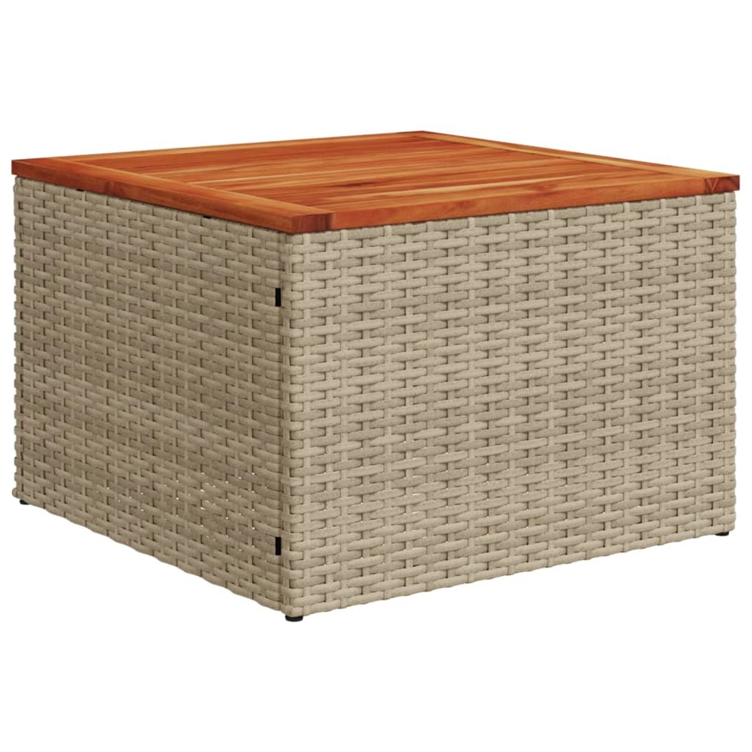 vidaXL Gartentisch Beige 55x55x37 cm Poly Rattan und Akazienholz 366064 vidaXL Gartentisch Beige 55x55x37 cm Poly Rattan und Akazienholz 366064 von VIDAXL