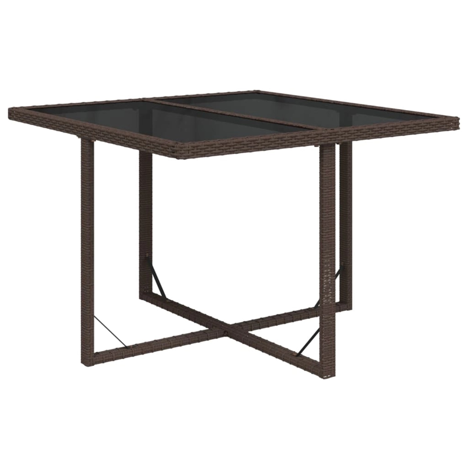 vidaXL Gartentisch Braun 109x107x74 cm Poly Rattan und Glas 316788 vidaXL Gartentisch Braun 109x107x74 cm Poly Rattan und Glas 316788 von VIDAXL