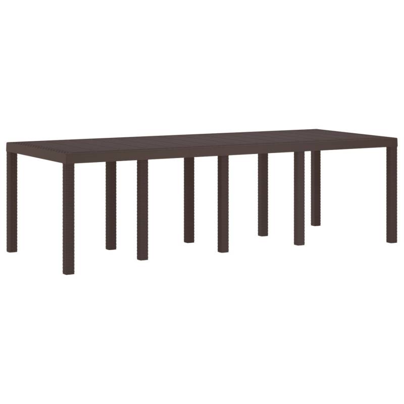 vidaXL Gartentisch Braun 250x100x73 cm Poly Rattan 3378517 von VIDAXL