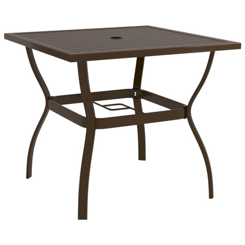 vidaXL Gartentisch Braun 81,5x81,5x72 cm Stahl 312279 von VIDAXL