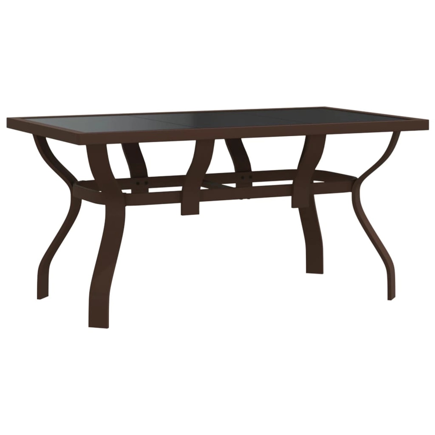 vidaXL Gartentisch Braun und Schwarz 140x70x70 cm Stahl und Glas 318772 vidaXL Gartentisch Braun und Schwarz 140x70x70 cm Stahl und Glas 318772 von VIDAXL