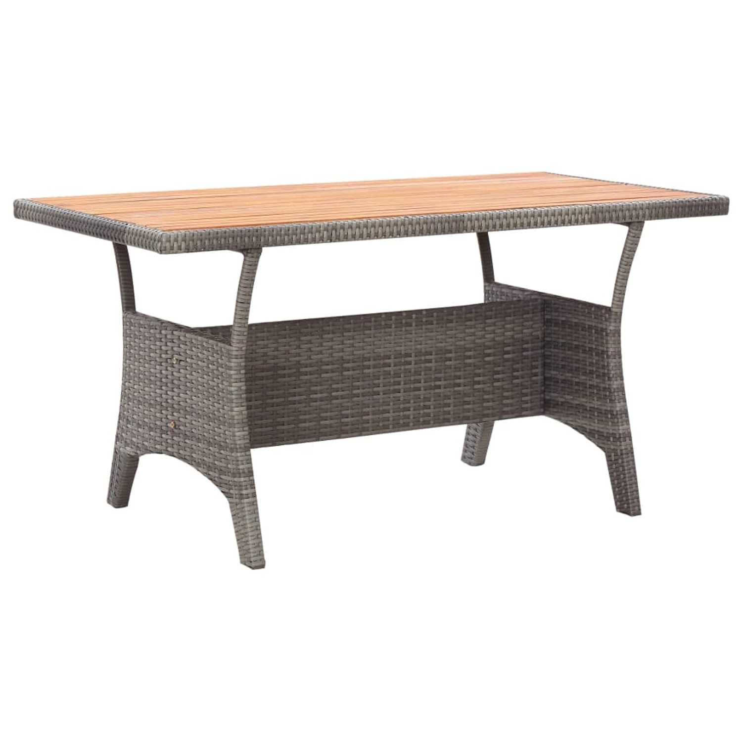 vidaXL Gartentisch Grau 120x70x66 cm Akazie Massivholz 316586 von VIDAXL