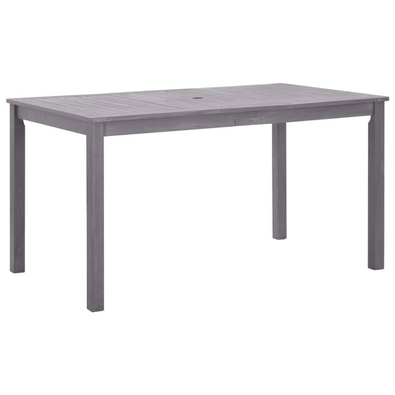 vidaXL Gartentisch Grau 140x80x74 cm Massivholz Akazie 311849 von VIDAXL