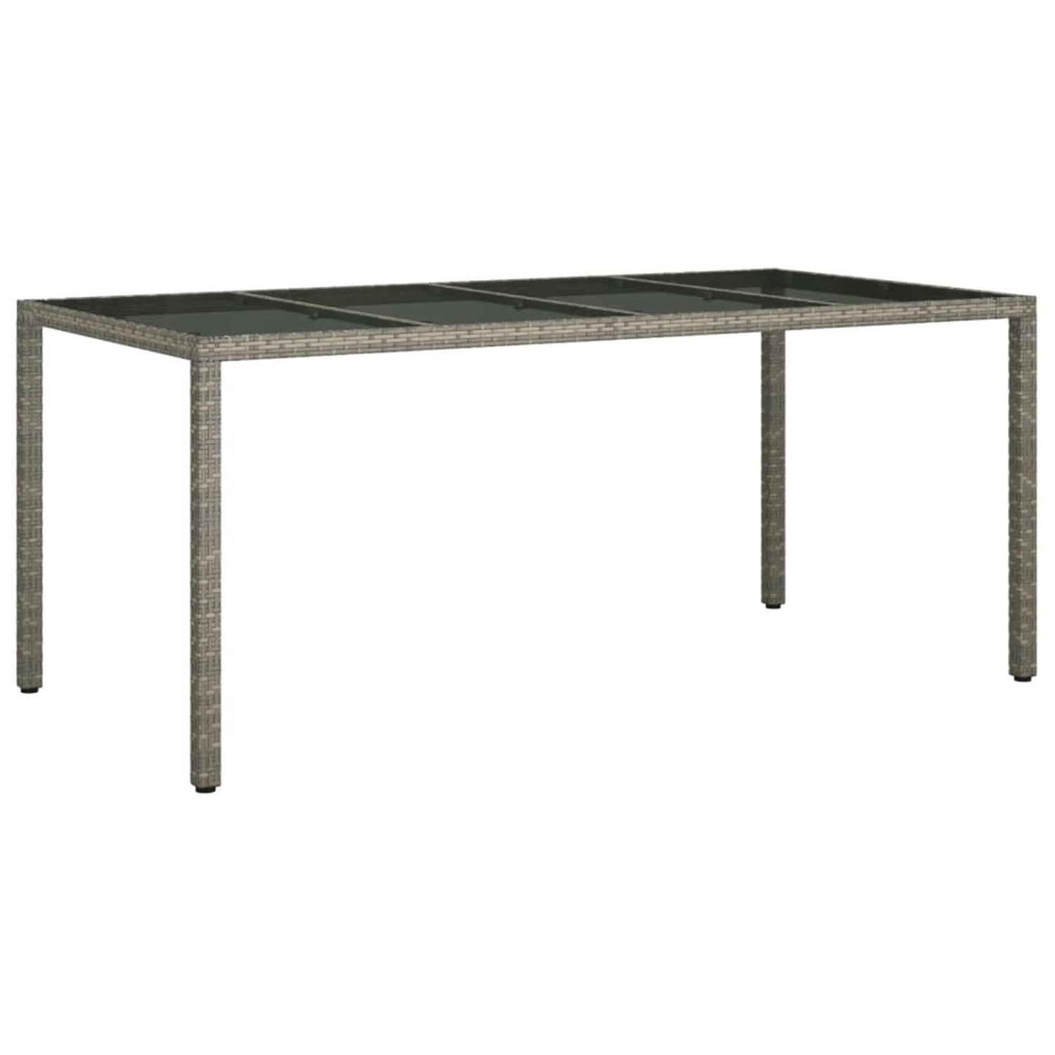 vidaXL Gartentisch Grau 190x90x75 cm Gehärtetes Glas und Poly Rattan 316715 vidaXL Gartentisch Grau 190x90x75 cm Gehärtetes Glas und Poly Rattan 316715 von VIDAXL