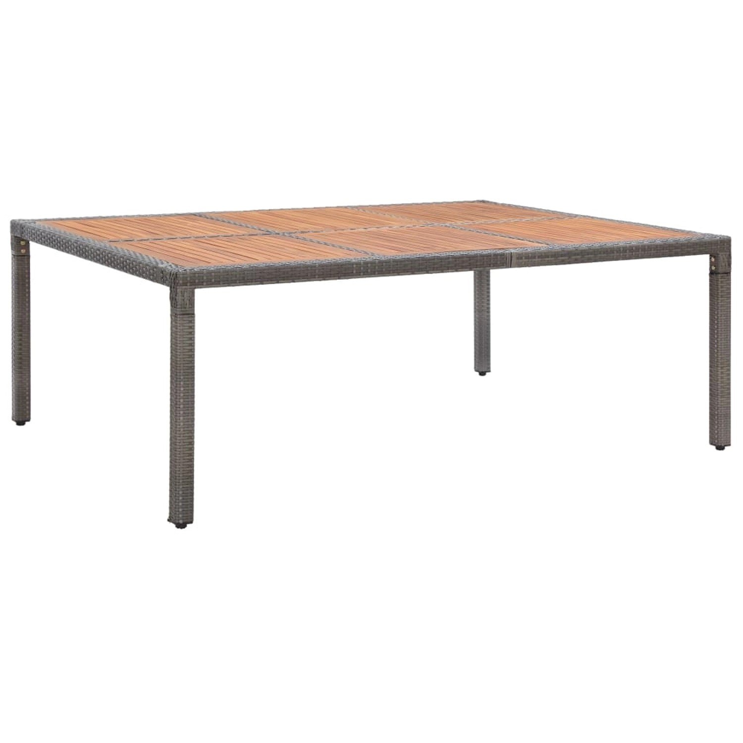 vidaXL Gartentisch Grau 200x150x74 cm Poly Rattan und Akazienholz 46135 vidaXL Gartentisch Grau 200x150x74 cm Poly Rattan und Akazienholz 46135 von VIDAXL