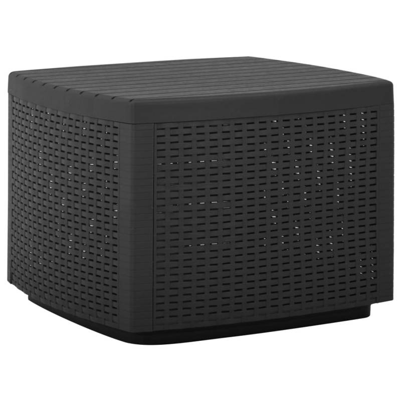 vidaXL Gartentisch Grau 53x53x40 cm Kunststoff 315857 von VIDAXL