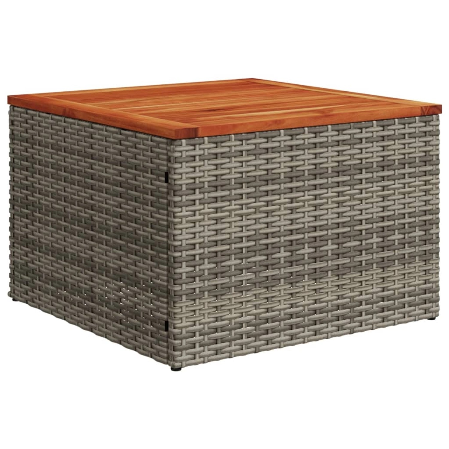 vidaXL Gartentisch Grau 55x55x37 cm Poly Rattan und Akazienholz 366126 vidaXL Gartentisch Grau 55x55x37 cm Poly Rattan und Akazienholz 366126 von VIDAXL