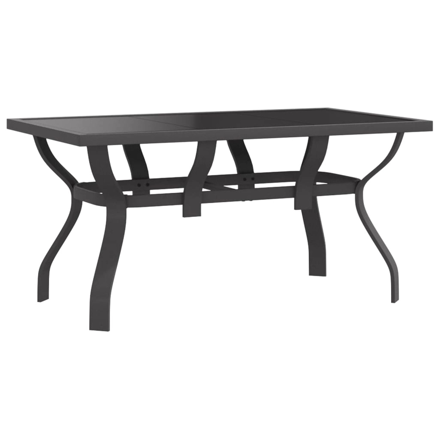 vidaXL Gartentisch Grau und Schwarz 140x70x70 cm Stahl und Glas 318770 vidaXL Gartentisch Grau und Schwarz 140x70x70 cm Stahl und Glas 318770 von VIDAXL
