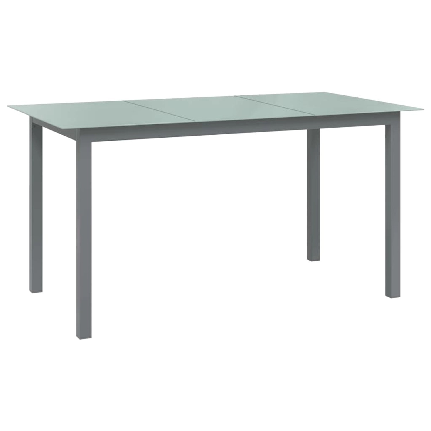 vidaXL Gartentisch Hellgrau 150x90x74 cm Aluminium und Glas 312204 vidaXL Gartentisch Hellgrau 150x90x74 cm Aluminium und Glas 312204 von VIDAXL