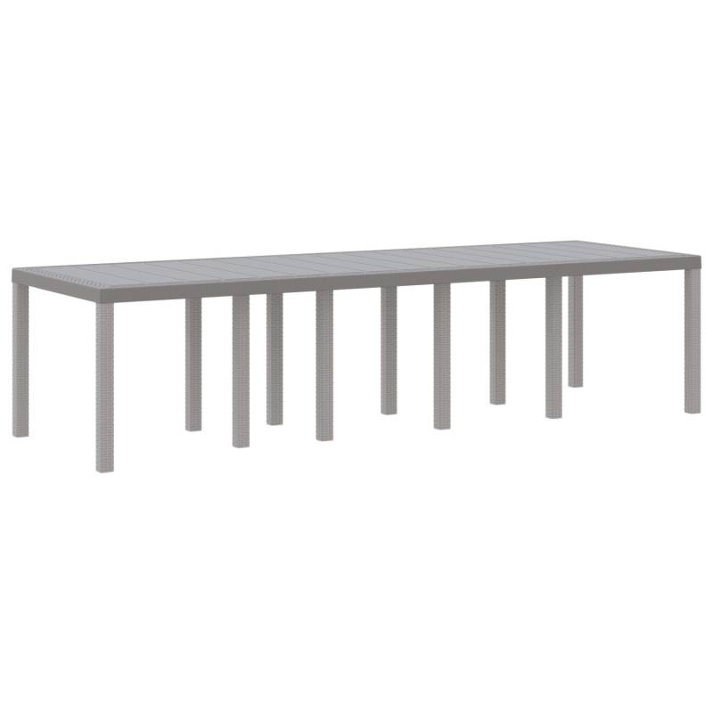 vidaXL Gartentisch Hellgrau 300x100x73 cm Poly Rattan 3378523 von VIDAXL