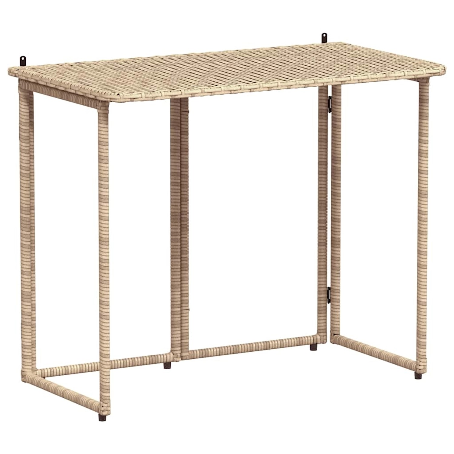 vidaXL Gartentisch Klappbar Beige 90x51x75 cm Poly Rattan 4108257 vidaXL Gartentisch Klappbar Beige 90x51x75 cm Poly Rattan 4108257 von VIDAXL
