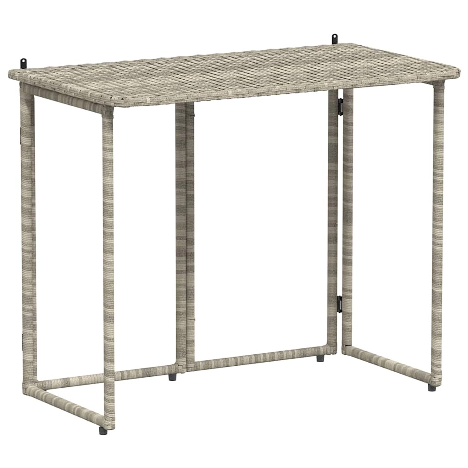 vidaXL Gartentisch Klappbar Hellgrau 90x51x75 cm Poly Rattan 4108258 vidaXL Gartentisch Klappbar Hellgrau 90x51x75 cm Poly Rattan 4108258 von VIDAXL