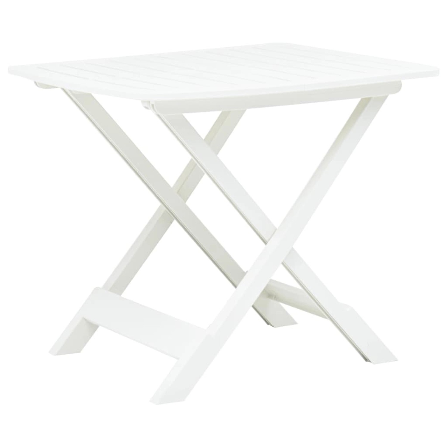 vidaXL Gartentisch Klappbar Weiß 79 x 72 x 70 cm Kunststoff 48790 von VIDAXL