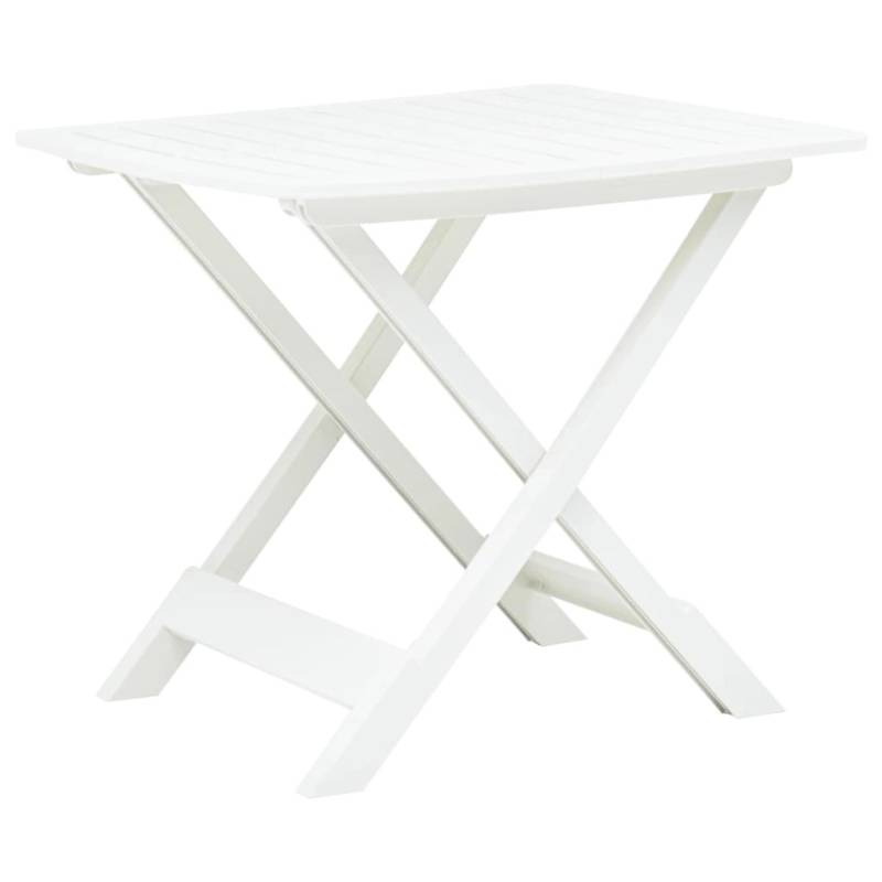 vidaXL Gartentisch Klappbar Weiß 79 x 72 x 70 cm Kunststoff 48790 von VIDAXL