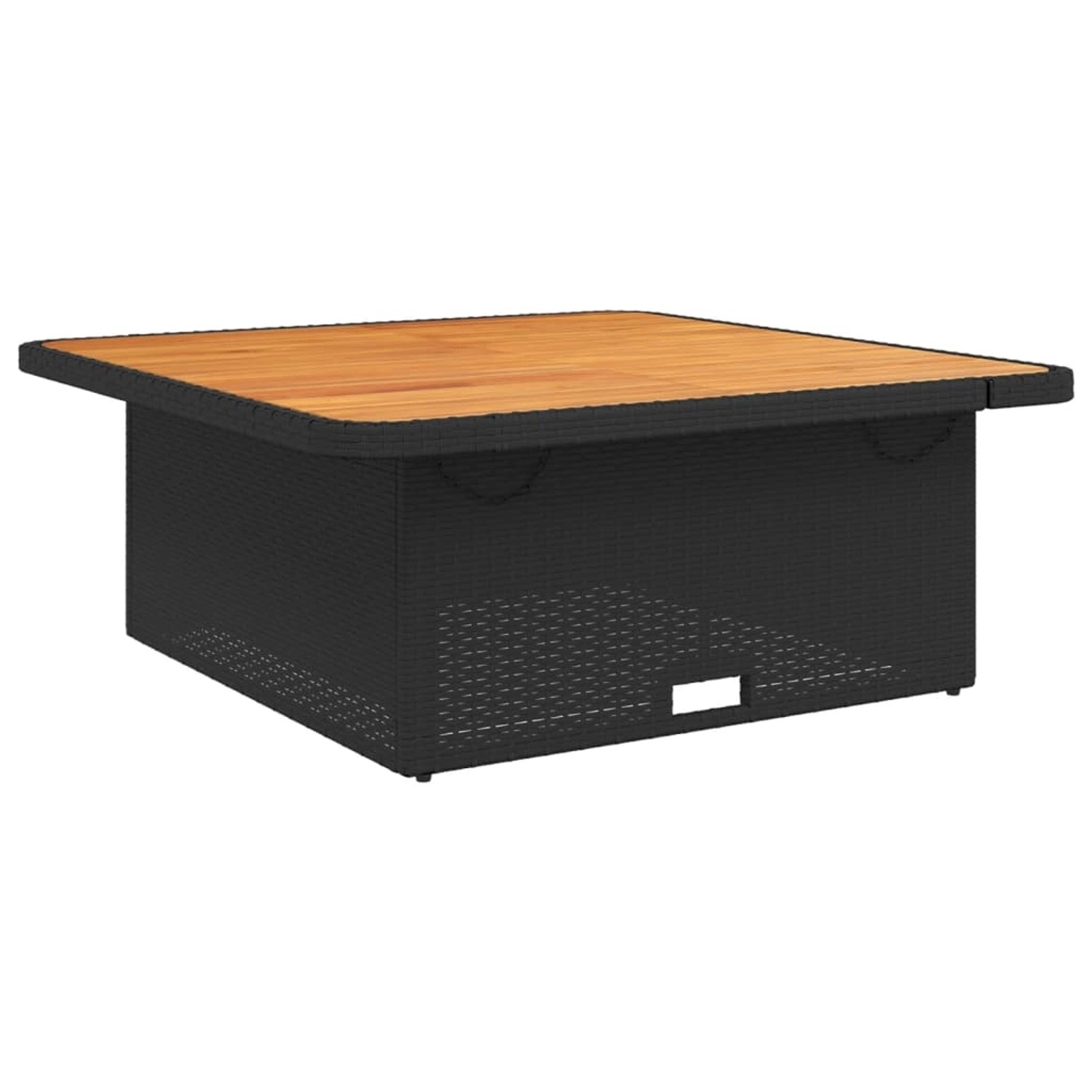 vidaXL Gartentisch Schwarz 110x110x71 cm Poly Rattan und Akazienholz 368272 vidaXL Gartentisch Schwarz 110x110x71 cm Poly Rattan und Akazienholz 368272 von VIDAXL