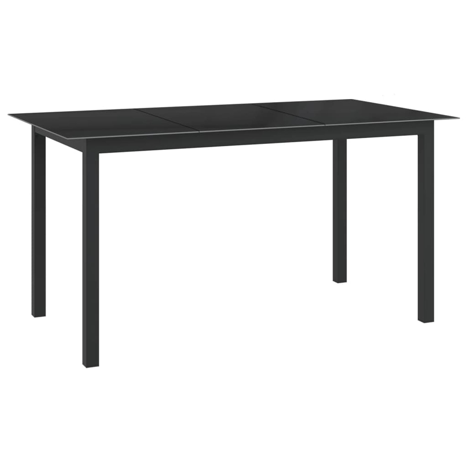 vidaXL Gartentisch Schwarz 150x90x74 cm Aluminium und Glas 312201 vidaXL Gartentisch Schwarz 150x90x74 cm Aluminium und Glas 312201 von VIDAXL
