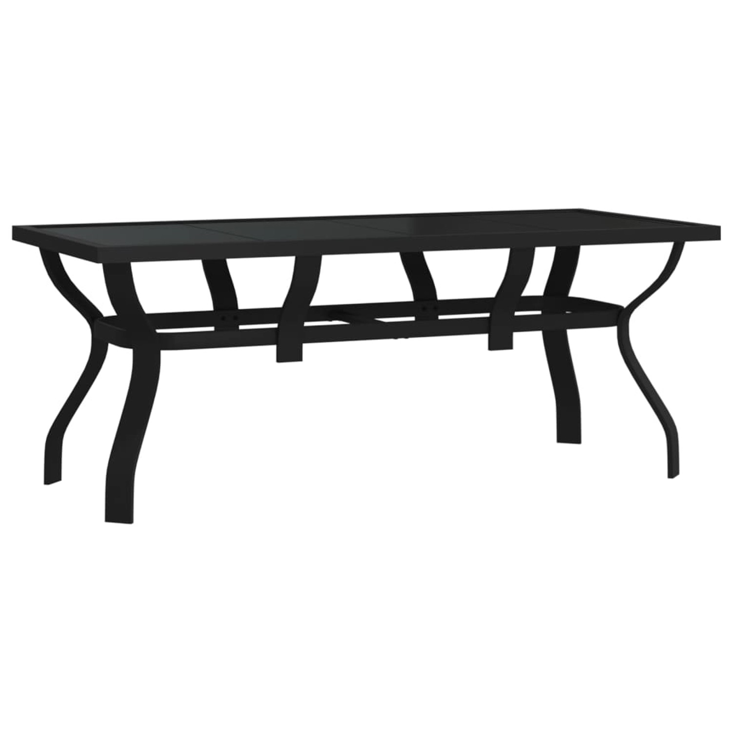 vidaXL Gartentisch Schwarz 180x80x70 cm Stahl und Glas 318769 vidaXL Gartentisch Schwarz 180x80x70 cm Stahl und Glas 318769 von VIDAXL